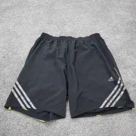 Adidas Athletics Womens Shorts 3 Striped Activewear Running Logo Black Size 28