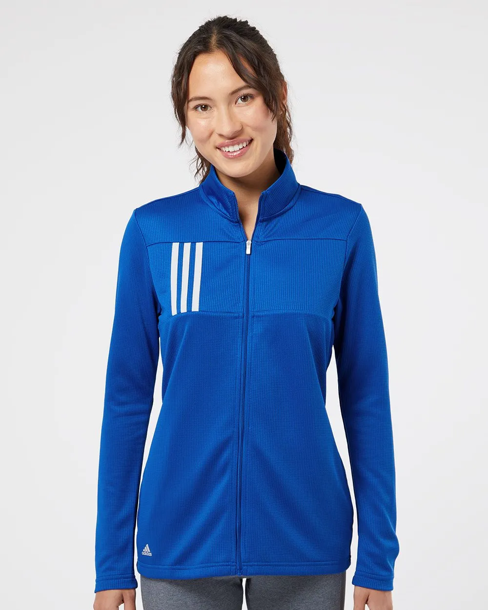 Adidas Women's 3-Stripes Double Knit Full-Zip A483