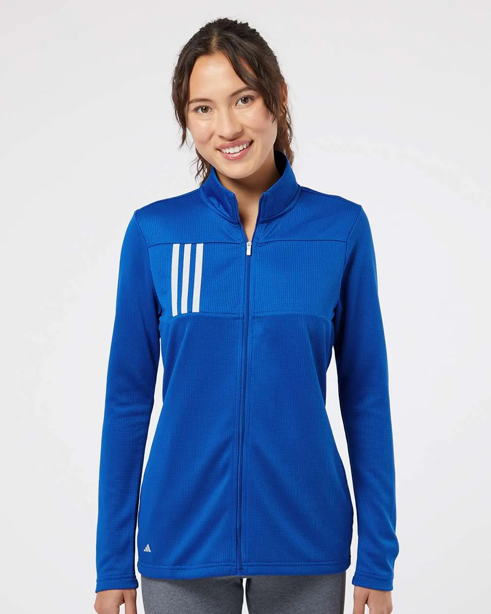 Adidas Women's 3-Stripes Double Knit Full-Zip A483