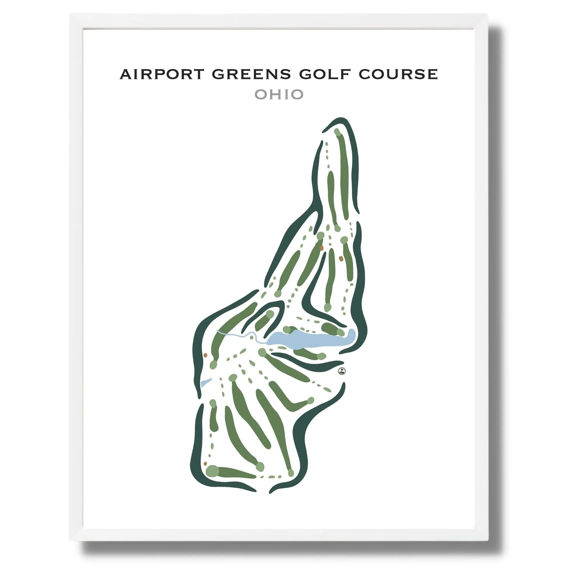 Airport Greens Golf Course, Ohio - Printed Golf Courses