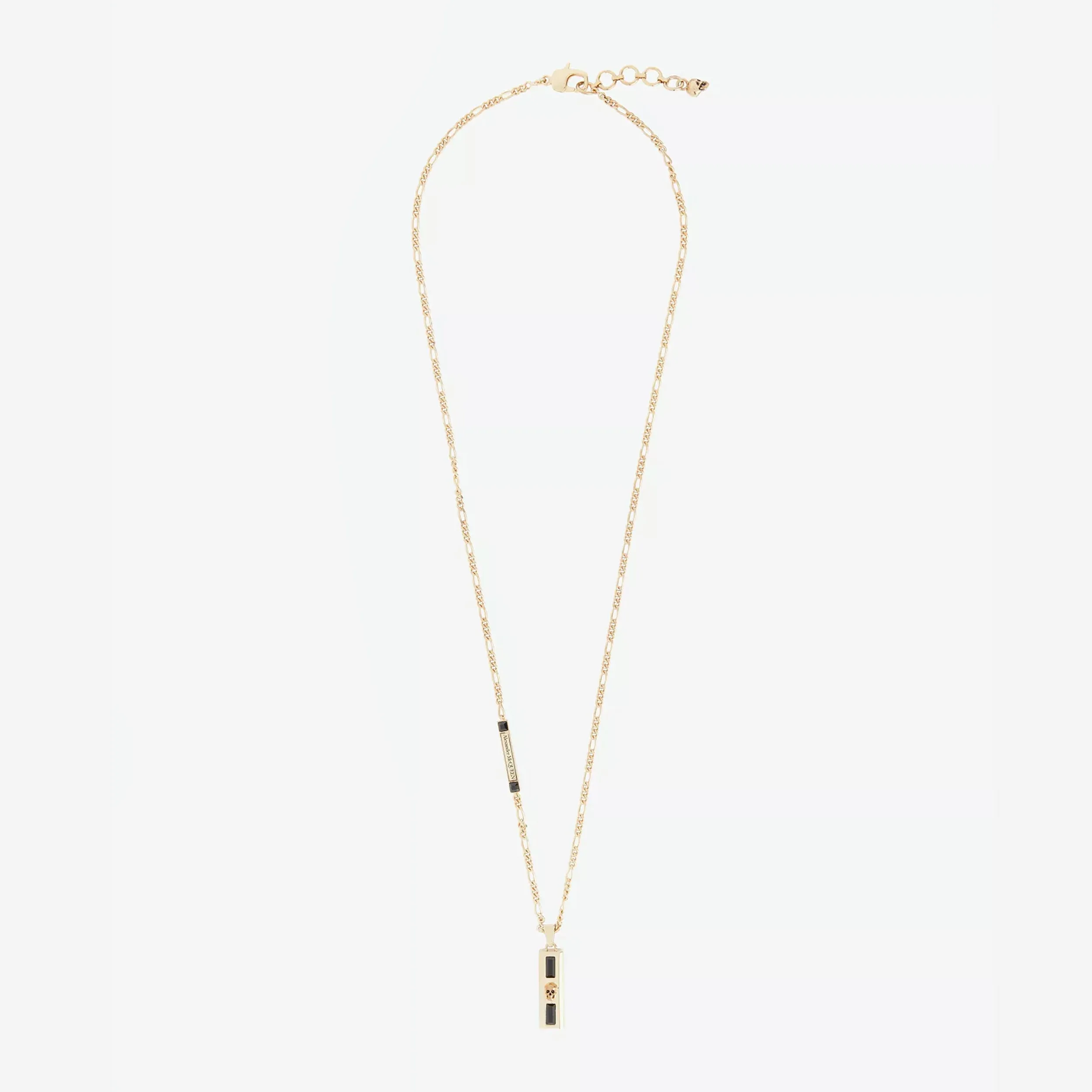 Alexander McQueen Brand Plaque Brass Necklace