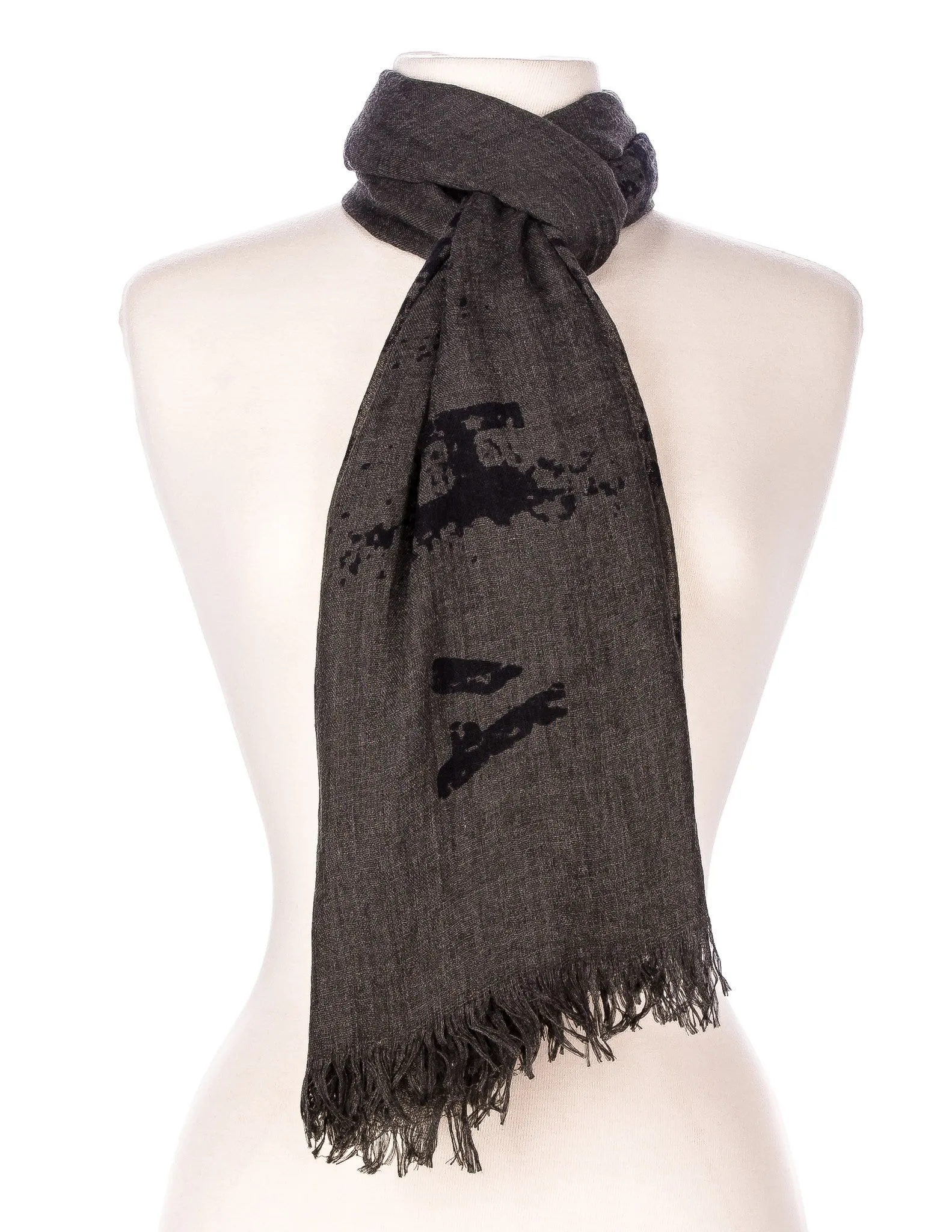 Alphabet Numeric Print Scarf