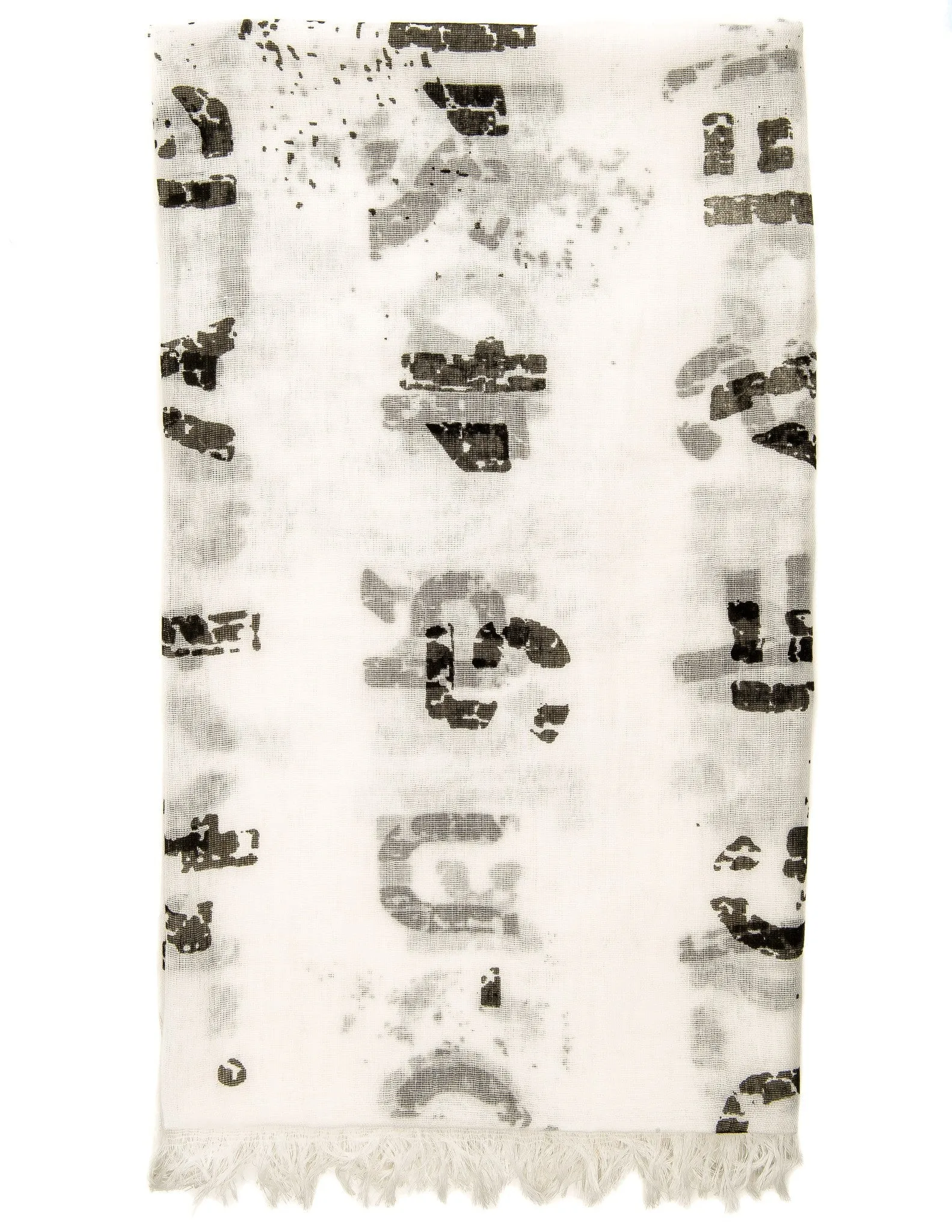 Alphabet Numeric Print Scarf