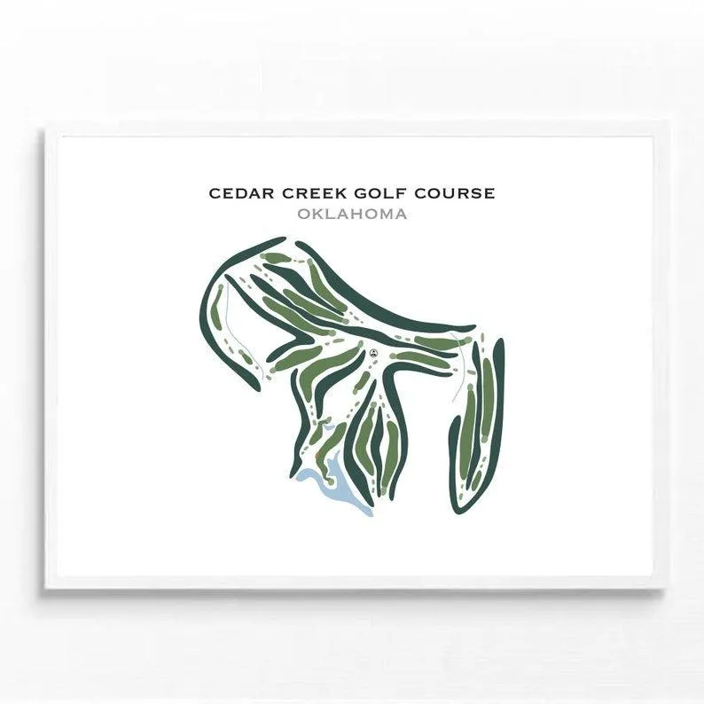 Cedar Creek Golf Course, Oklahoma - Printed Golf Courses