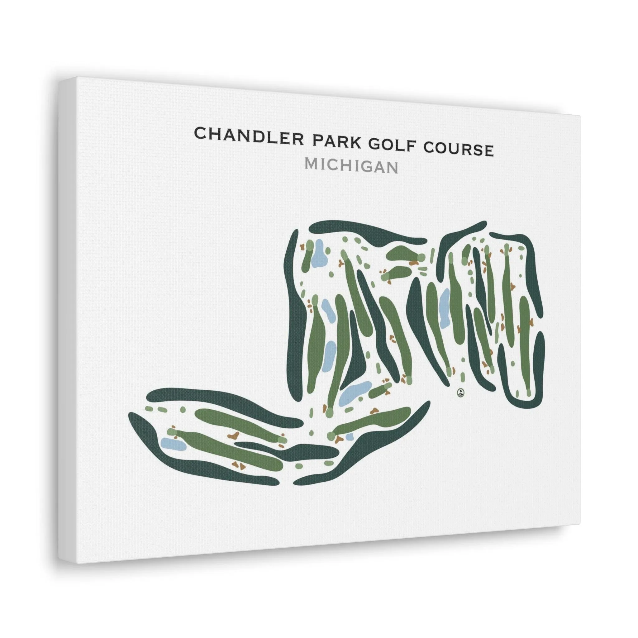 Chandler Park Golf Course, Michigan - Printed Golf Course