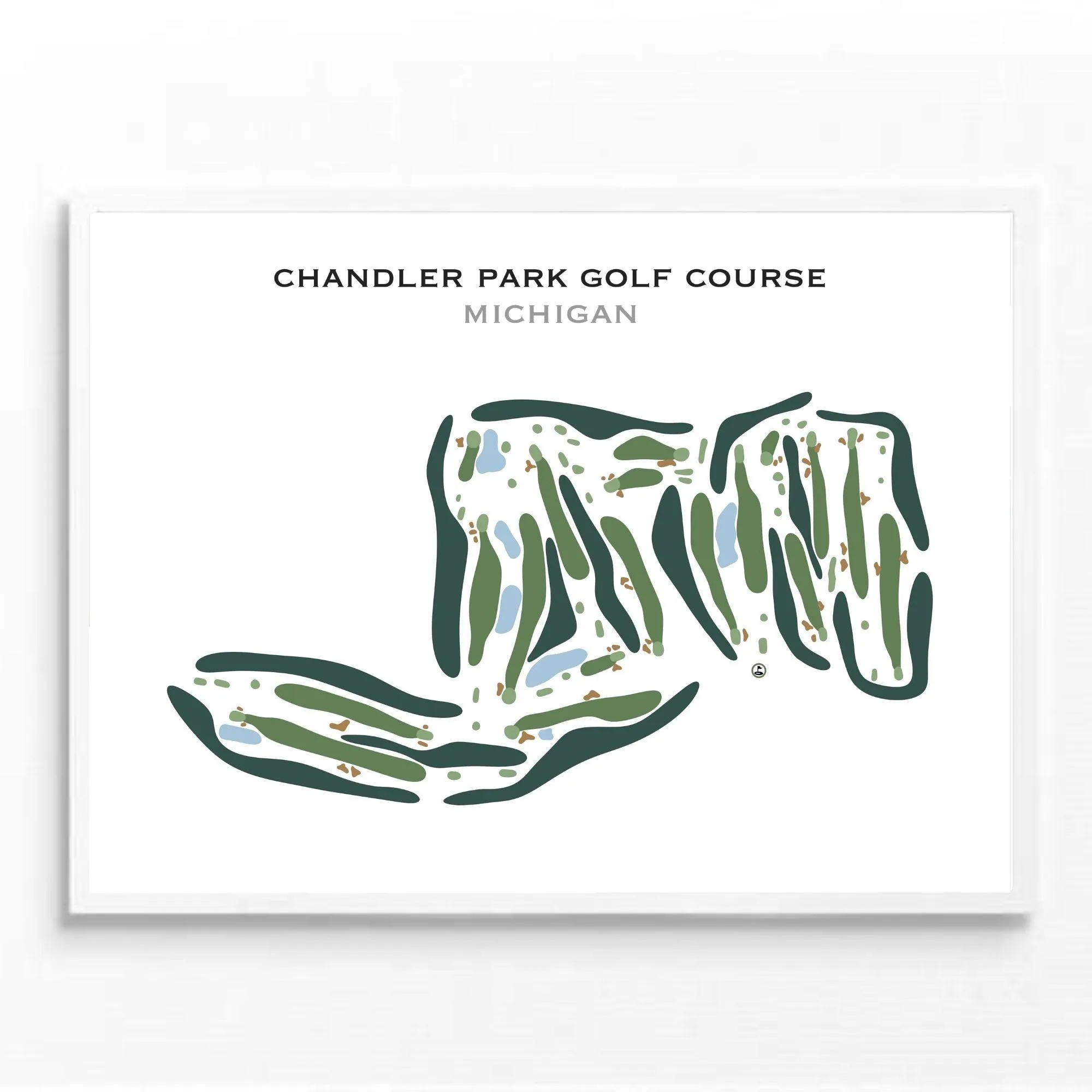 Chandler Park Golf Course, Michigan - Printed Golf Course