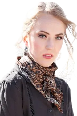 Cruel Girls Women's Copper Leather Wild Rag Scarves