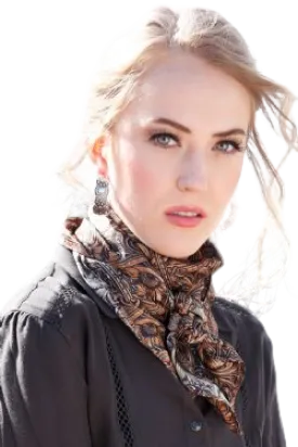 Cruel Girls Women's Copper Leather Wild Rag Scarves