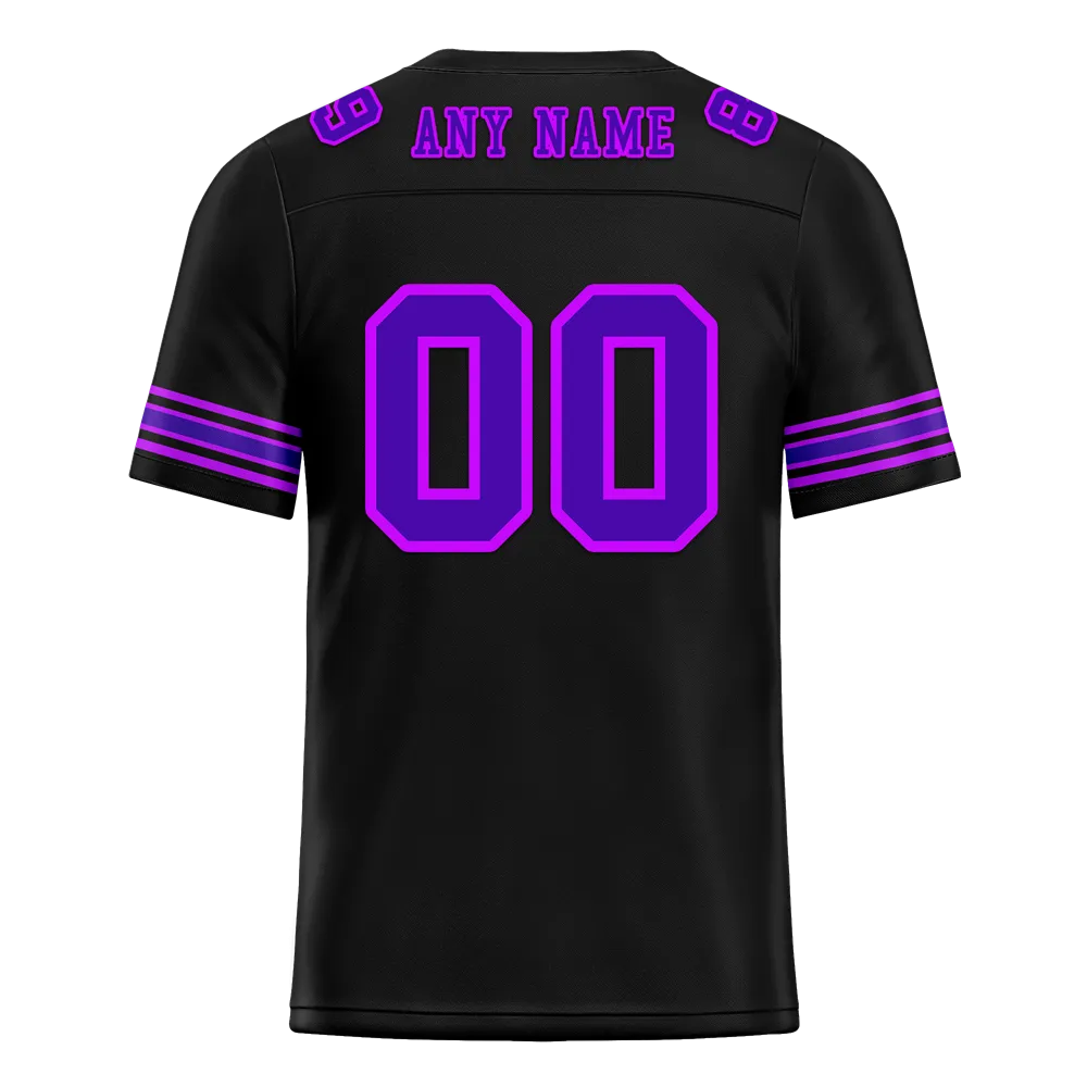 Custom Black Drift Fashion Purple Personalized Authentic Football Jersey FBJ02-bc0fb08