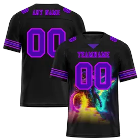 Custom Black Drift Fashion Purple Personalized Authentic Football Jersey FBJ02-bc0fb08