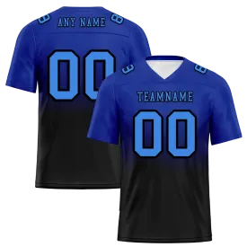 Custom Blue Black Fade Fashion Blue Personalized Authentic Football Jersey FBJ02-bc0f0c7