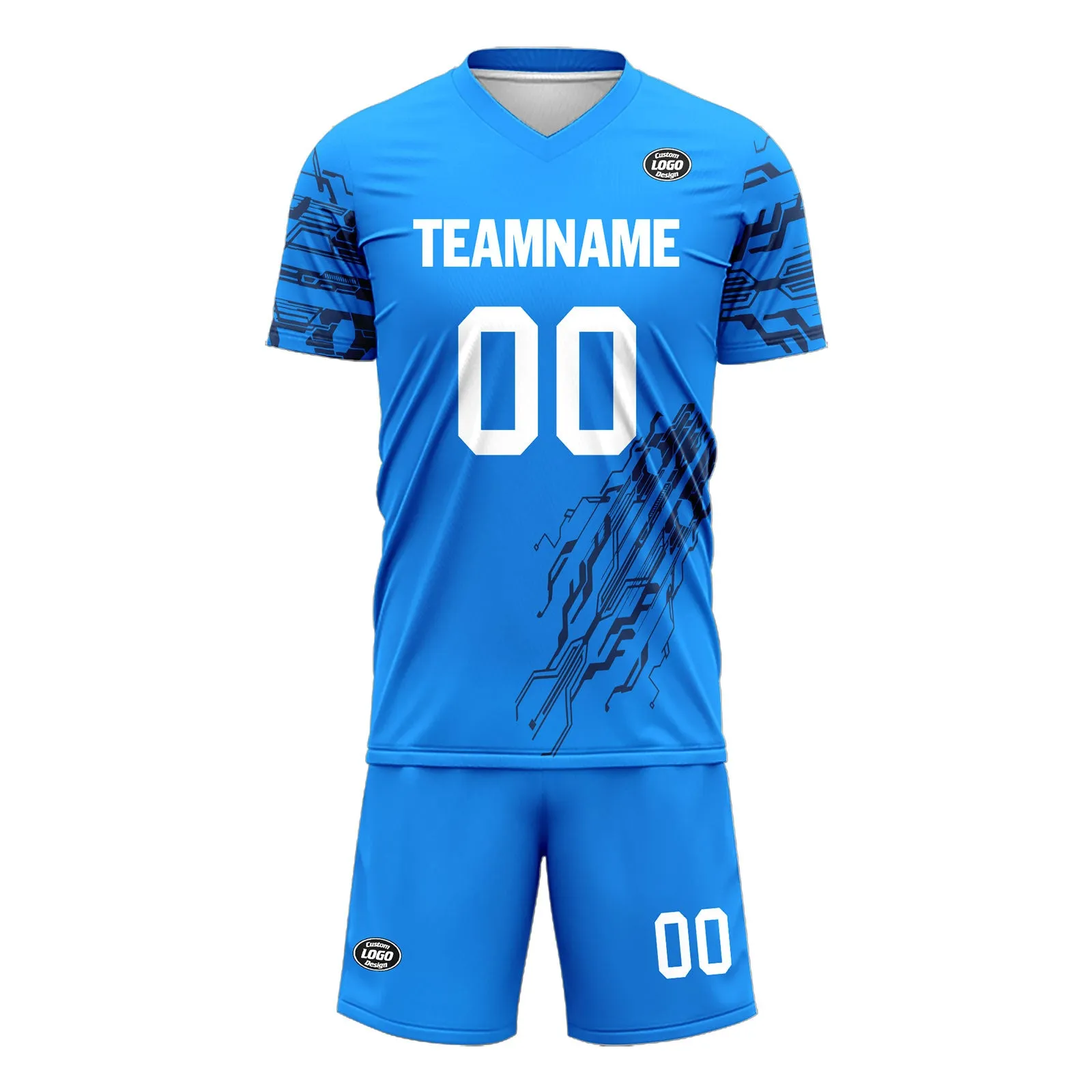 Custom Blue Soccer Sets Jersey Personalized SCJ101-D28044