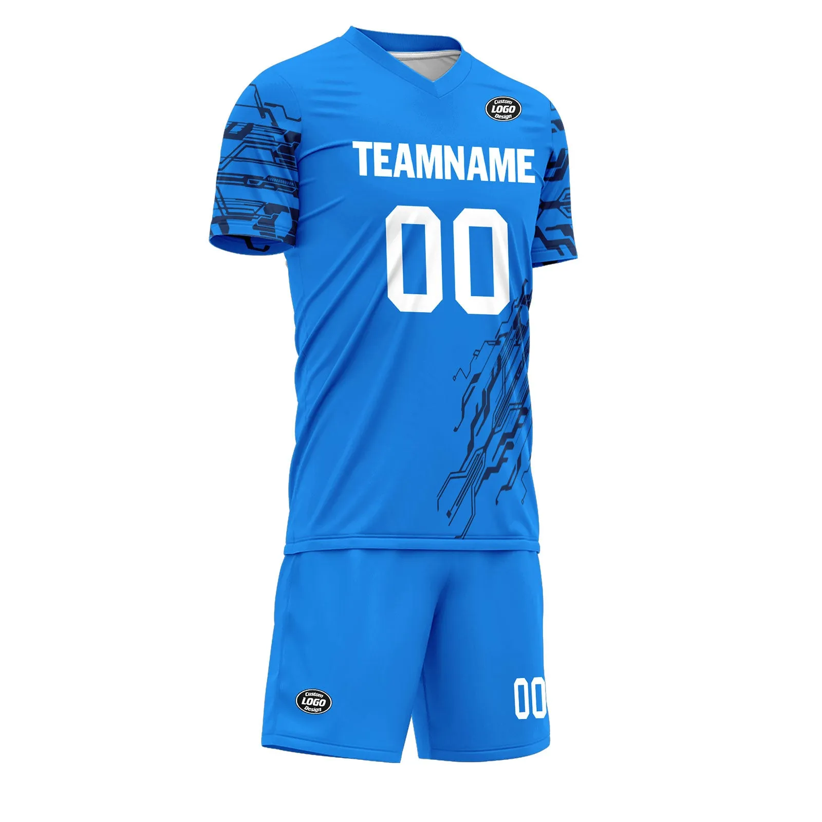 Custom Blue Soccer Sets Jersey Personalized SCJ101-D28044