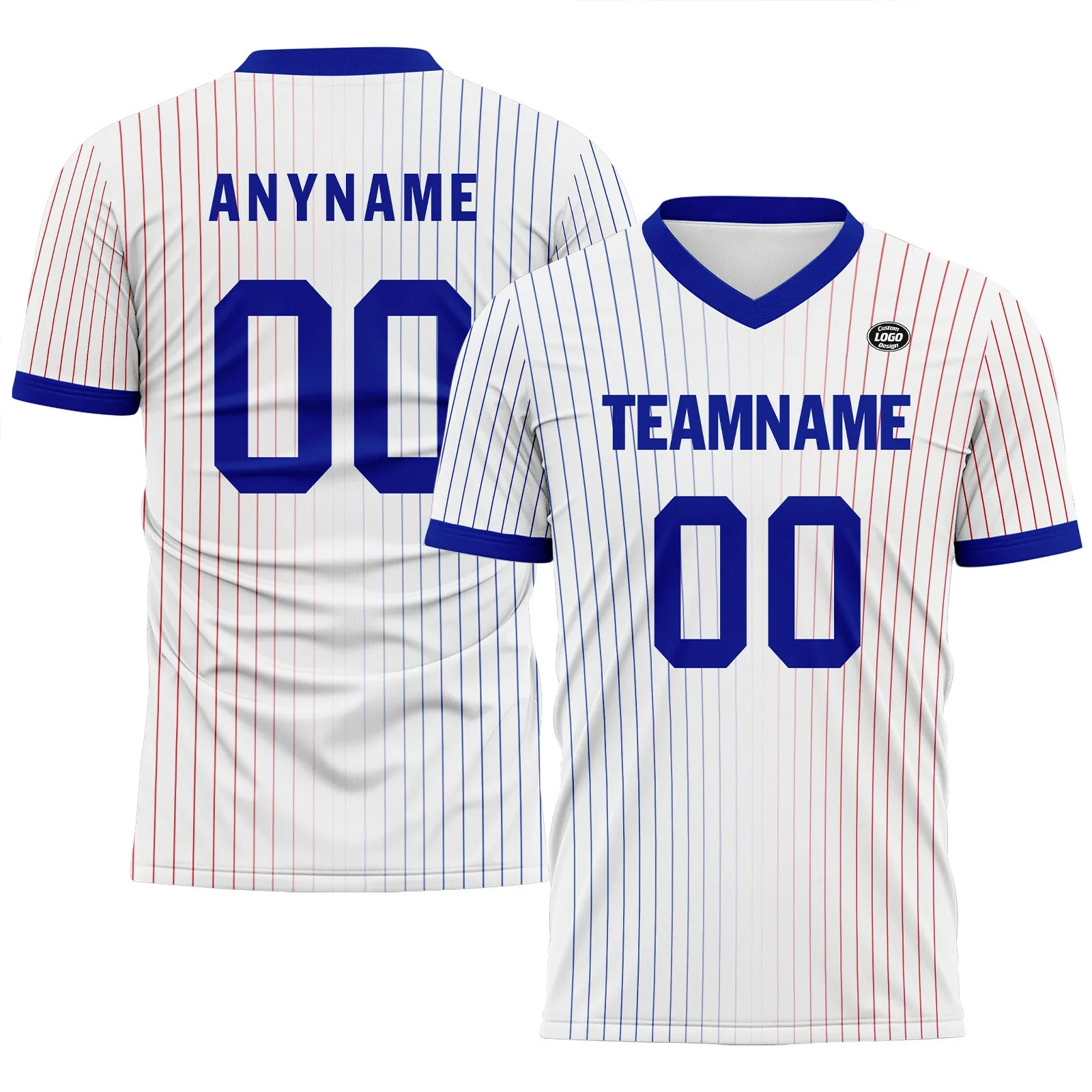 Custom France White Blue Soccer Sets Jersey Personalized SCJ101-D06141