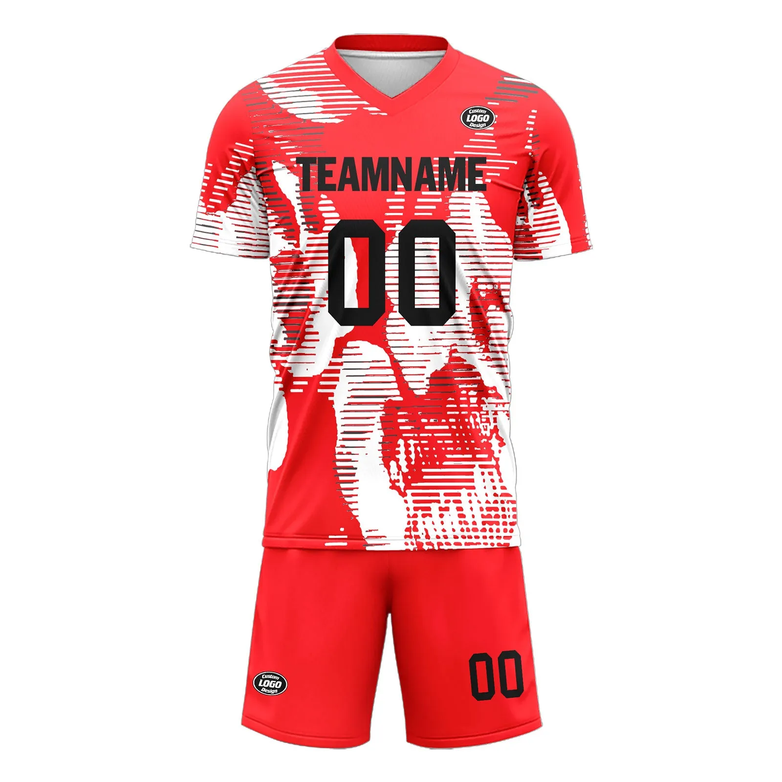 Custom Red Soccer Sets Jersey Personalized SCJ101-D28002