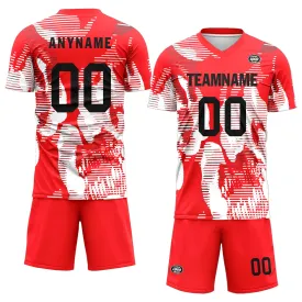 Custom Red Soccer Sets Jersey Personalized SCJ101-D28002