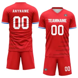 Custom Red Soccer Sets Jersey Personalized SCJ101-D28005