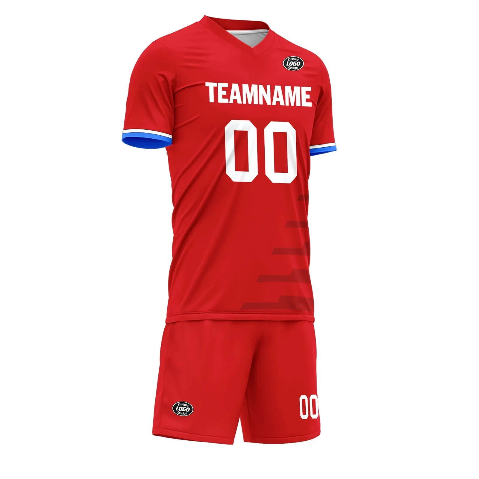 Custom Red Soccer Sets Jersey Personalized SCJ101-D28005