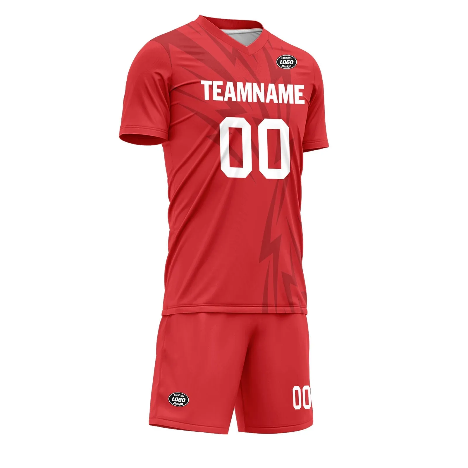 Custom Red Soccer Sets Jersey Personalized SCJ101-D28014