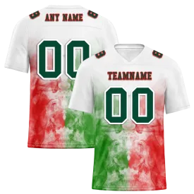 Custom White Graffiti Pattern Green Personalized Authentic Football Jersey FBJ02-bc0facb