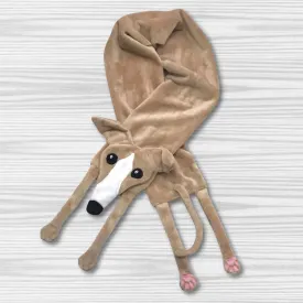 Houndie Cuddler Scarf Greyhound Whippet Tan with Blaze