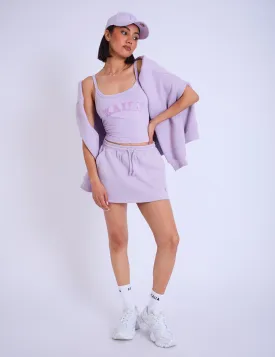 Kaiia Logo Mini Sweat Skirt Lilac