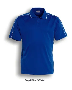 Ladies Breezeway Striped Polo - Royal/White