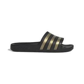 Men's Adilette Aqua Slide (Core Black/Gold Metallic/Core Black)