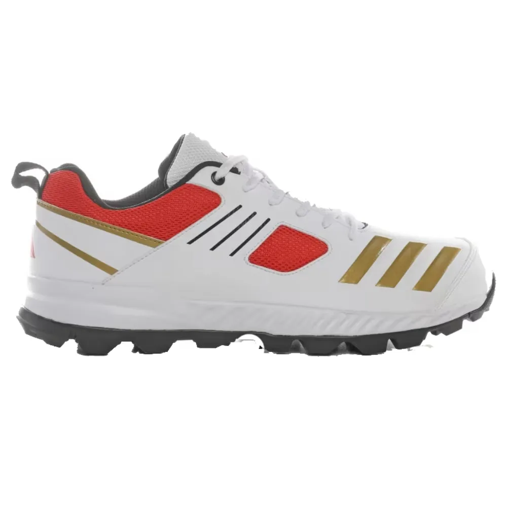 Men's Crihase 23 Cricket Shoe (Cloud White/Gold Metallic/Bright Red)