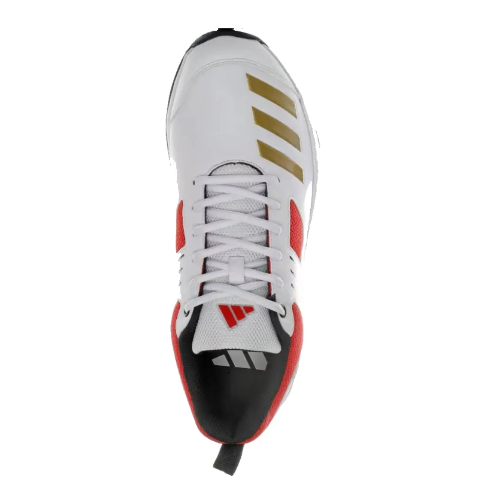 Men's Crihase 23 Cricket Shoe (Cloud White/Gold Metallic/Bright Red)