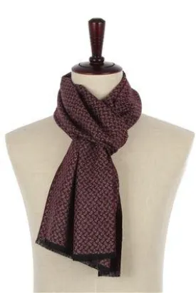 Mini Paisley Print Scarf - Wine