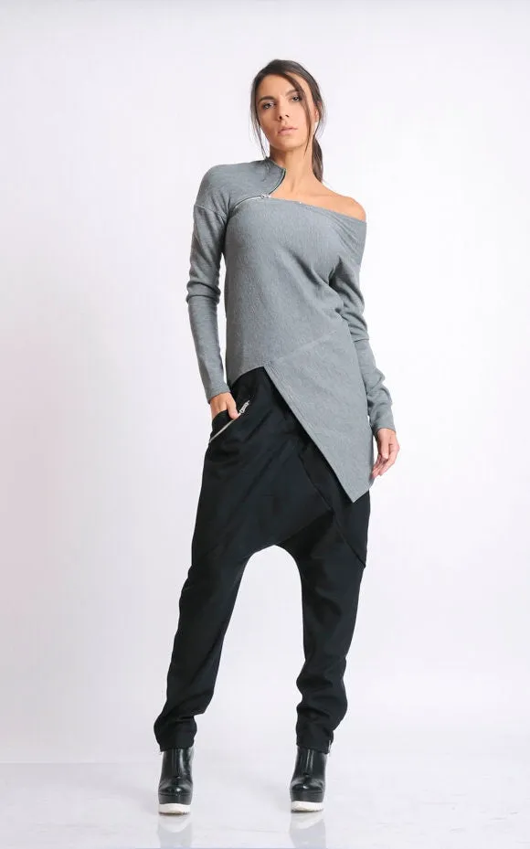 Open Shoulder Zipped Tunic