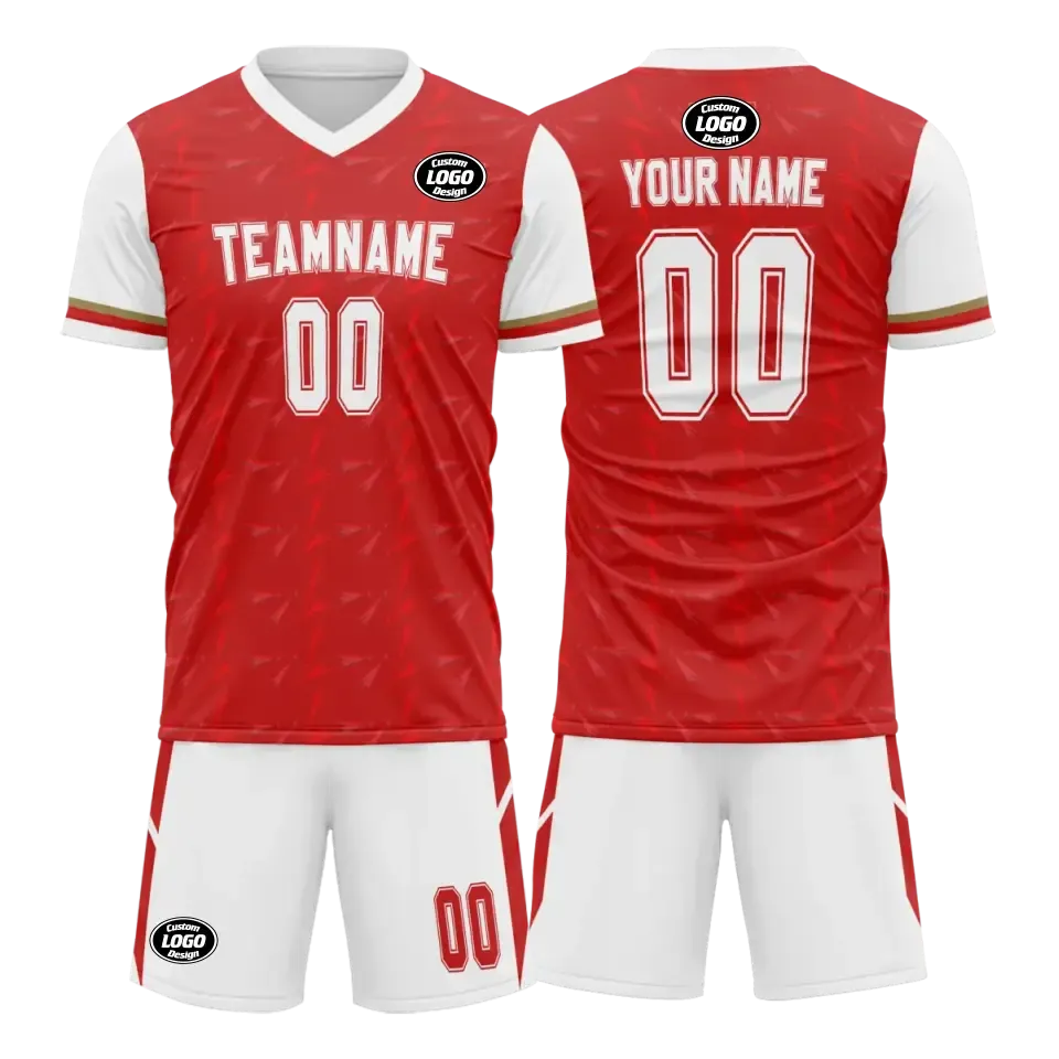 Personalized Football Team Uniform, Custom Breathable Soccer Jerseys and Shorts