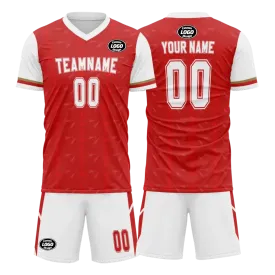 Personalized Football Team Uniform, Custom Breathable Soccer Jerseys and Shorts