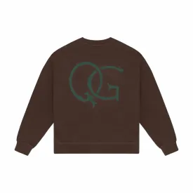 Quiet Golf Initial Crewneck (Brown)