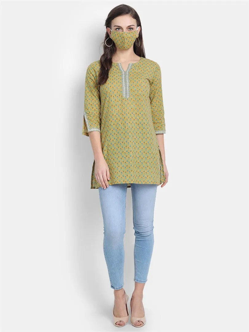 Sanganeri Printed Mul Cotton Short Kurti