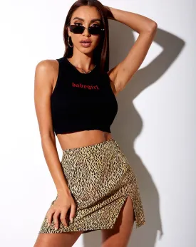 Sheny Mini Skirt in Mini Tiger Brown