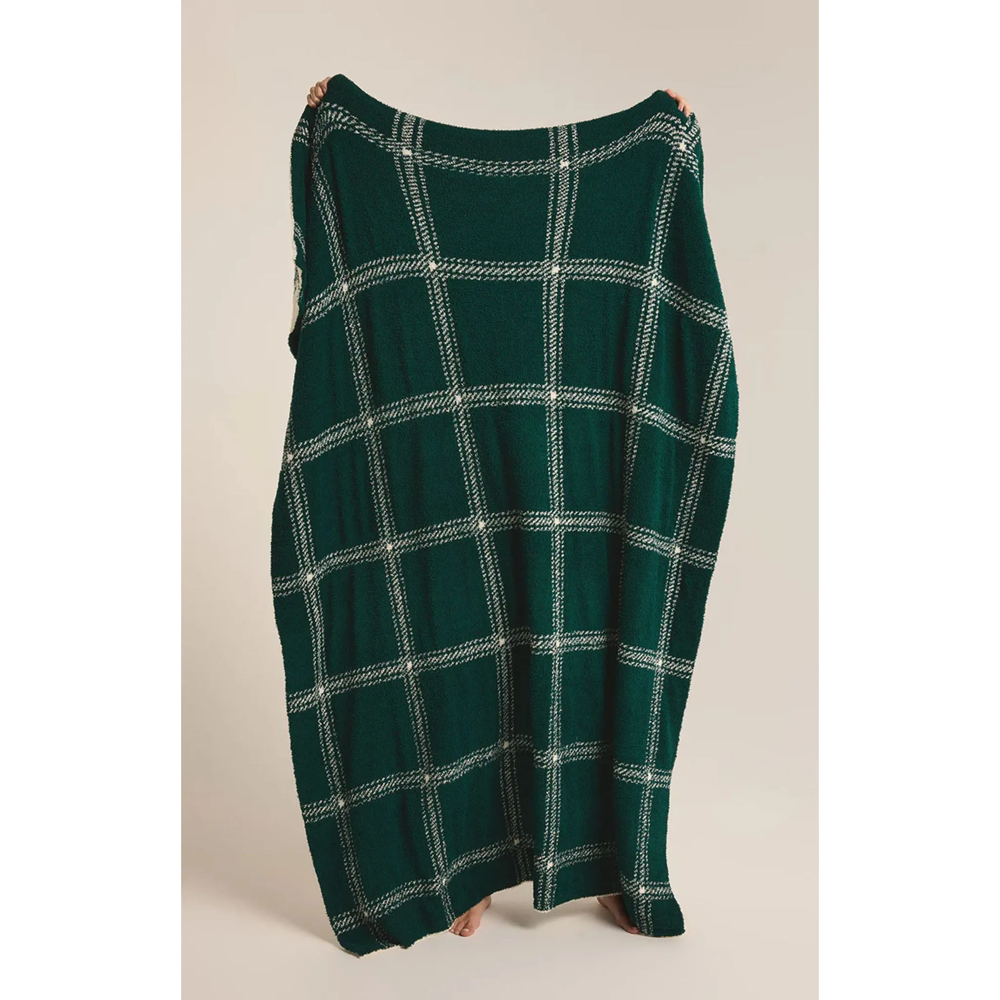 Z Supply Plaid Plush Blanket in Noble Fir